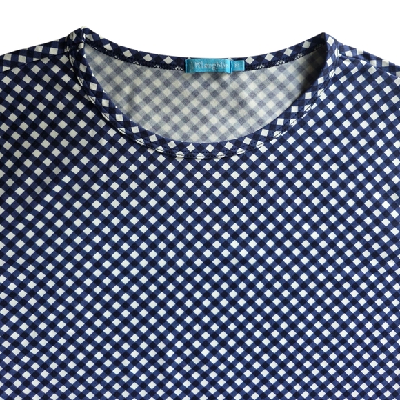 J. McLaughlin Keaton Bell Sleeve Top Shirt Gingham Plaid Stretch - Picture 3 of 6